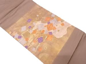 霞に色紙散らし模様織り出し名古屋帯